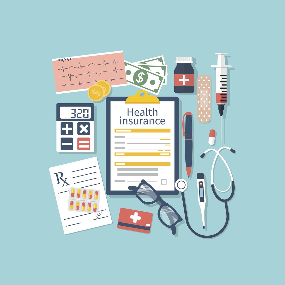 Health Insurance  Illustration
